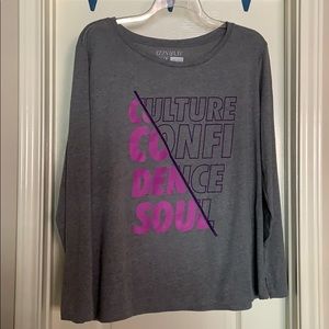 Izzy & Liv Unisex Long Gray Sleeve Tee